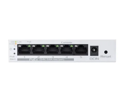 Asus Business 5Port Smart Managed Switch PoE+,ExpertWiFi EBP15, 4 ports PoE+, 60W, VLAN, QoS, Port Mirroring, wall mounting,White