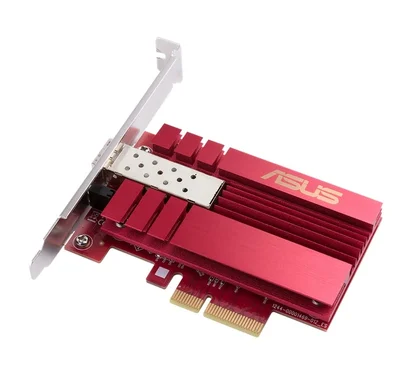 Мрежов адаптер ASUS XG-C100F SFP+ 10Gbps PCIe за оптичен трансфер и DAC, QoS