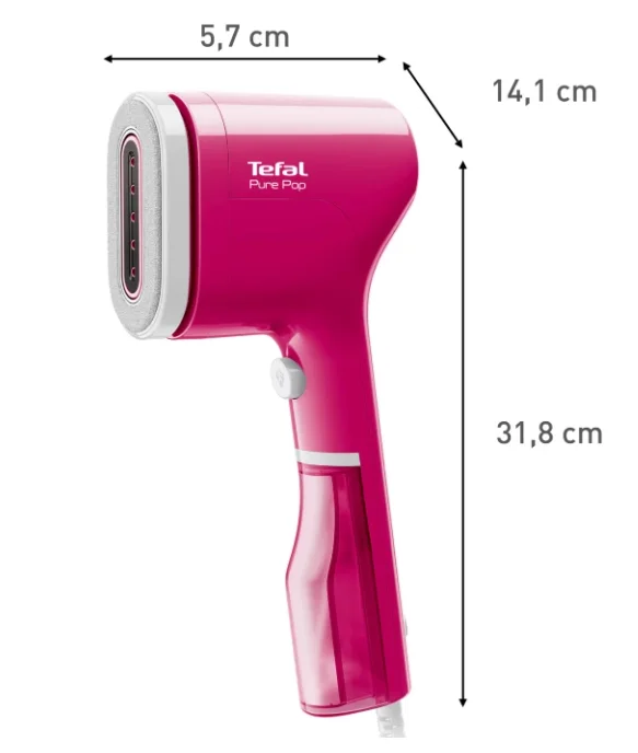 Уред за гладене с пара Tefal DT2023F0 Pure, 1300W, до 20g/min, розов