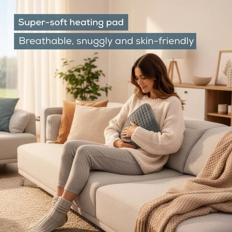 Beurer HK SE Cosy and soft heat pad;  3 temperature settings, automatic switch off after 90 min; washable on 30°; Gray