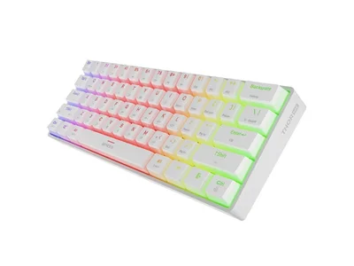 Геймърска механична клавиатура Genesis Thor 660 G2 Wireless RGB, бяла, Gateron Red