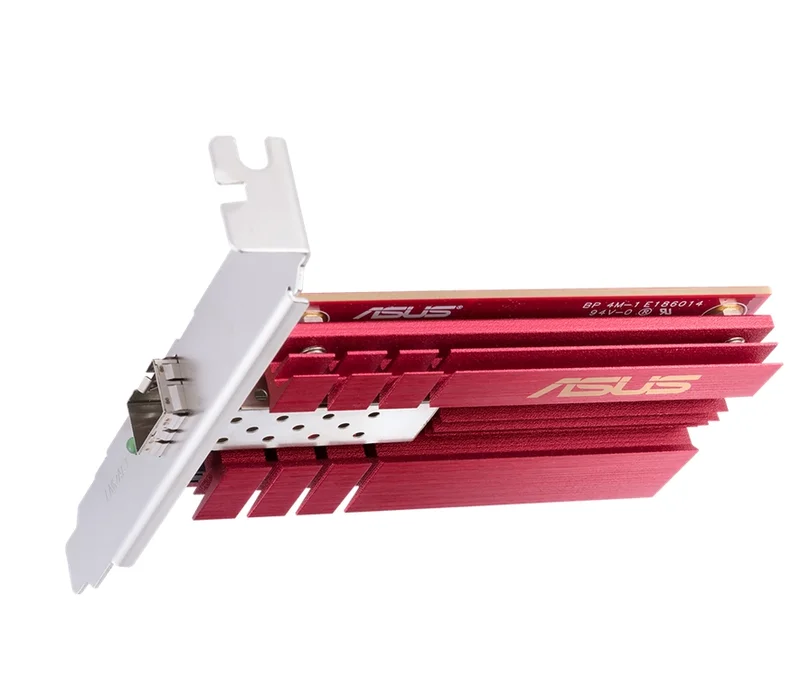 Мрежов адаптер ASUS XG-C100F SFP+ 10Gbps PCIe за оптичен трансфер и DAC, QoS