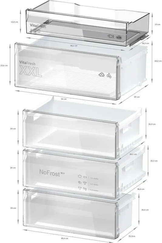 Bosch KGN49OCAF SER4, FS fridge-freezer, Total No Frost, A,  203/70/66.7cm, 440l(311+129), Super silent: 29dB, VitaFresh, Anthracite steel