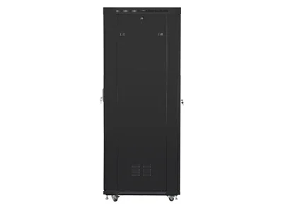 Lanberg rack cabinet 19" free-standing 27U/800x1000 (flat pack) with glass door lcd black v2