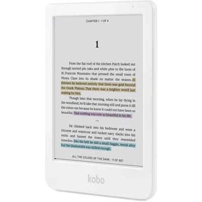 Електронен четец Kobo Clara Colour 6" E Ink Kaleido, 1448 x 1072, 16GB, бял