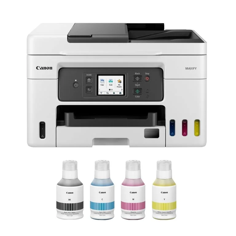 Мастилоструйно многофункционално устройство Canon MAXIFY GX4040, Wi-Fi, Ethernet, бяло/черно