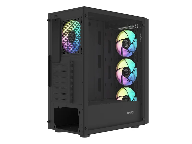 Fury PC Case Shobo SH8 ARGB Midi Tower, Window, Black