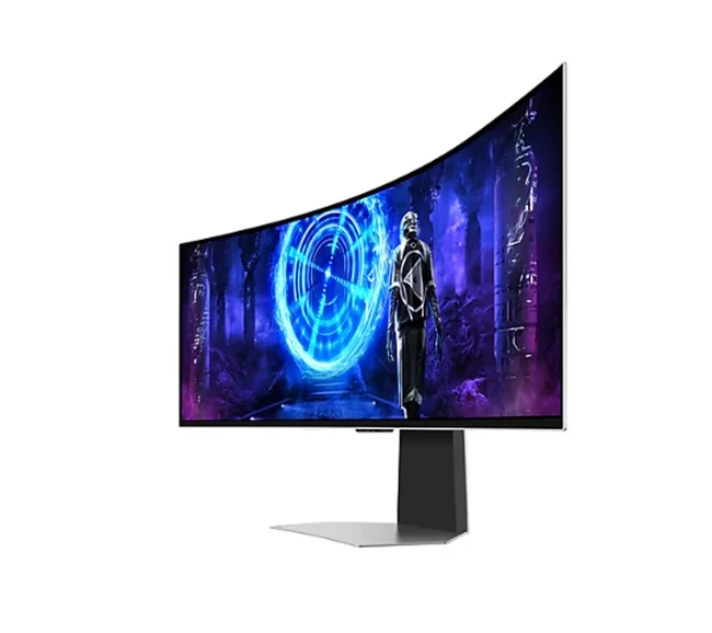 Samsung LS49DG950, 49" CURVED Odyssey G9 OLED, 1000R, 240Hz, 32:9, 5120 x 1440, 250 cd/m2, Display Port, HDMI, Micro HDMI, USB Hub, Silver