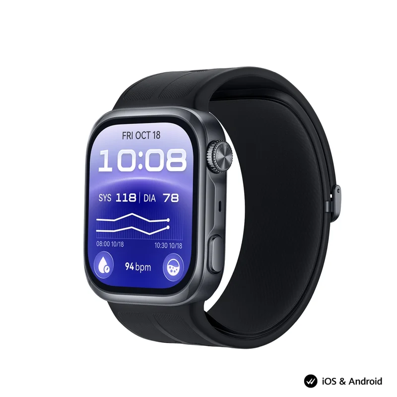 Смарт часовник HUAWEI Watch D3 Riva-B10, 1.92" AMOLED, черен + HUAWEI FreeBuds 7i Conch-T010, бели