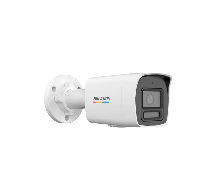HikVision 2 MP ColorVu Fixed Bullet Network Camera with Smart Hybrid Light, 4 mm/F1.0, IR LED up to 30m, DWDR, 3D DNR, H.265+, IP67, Built-in microphone, 12Vdc/PoE 5.4W
