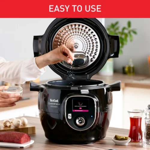 Мултикукър Tefal Cook4me Connect CY855830, 6L, 150 български рецепти, черен