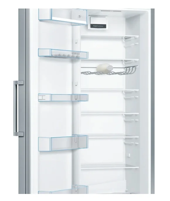 Bosch KSV36FIEP SER4, FS refrigerator, E, 186/60/65cm, 346l, 39dB, VitaFresh, EasyAccess shelves, SuperCooling, fan, display, handle, Stainless steel with fingerprint protection
