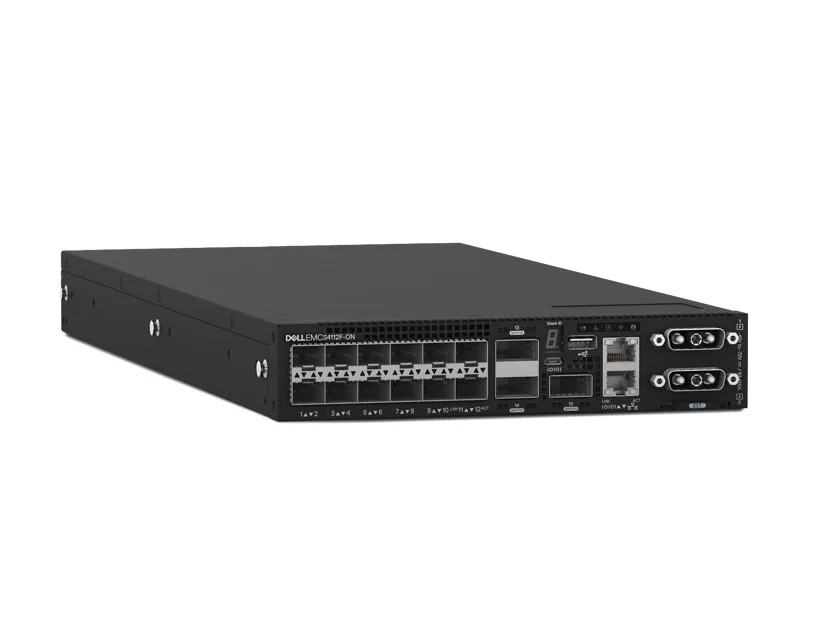 Dell EMC Switch S4112F, 12 x 10GbE SFP+, 3 x 100GbE QSFP28, IO to PSU, 2 x AC PSU, OS10, 1Yr PS NBD, 210-AOYR