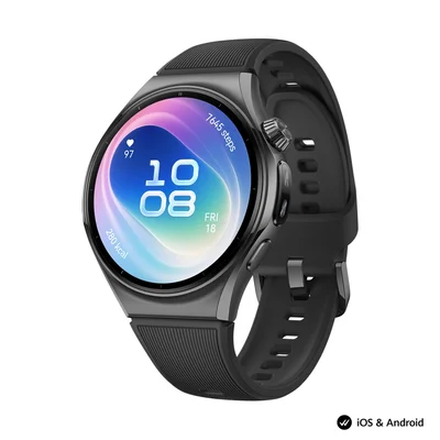 Huawei Watch 6, Niz-L19F, Black, 46.4 mm, 1.5-inch LTPO OLED color screen, 2.4GHz, BT5.0 and BR+BLE, 64GB; RAM 2GB, 4G LTE FDD, NFC, IP68, IP69, 5ATM, 40-meter diving grade waterproof,  4.5  days, 867 mAh + Huawei FreeBuds 7i Conch-T010 White