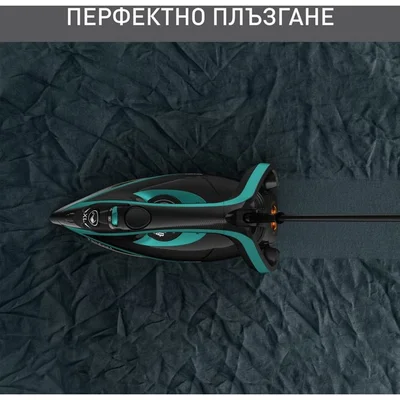Ютия Tefal FV8066E0 Puregliss 3000W, 280 g/min, Durilium AirGlide Autoclean, Черен/Син