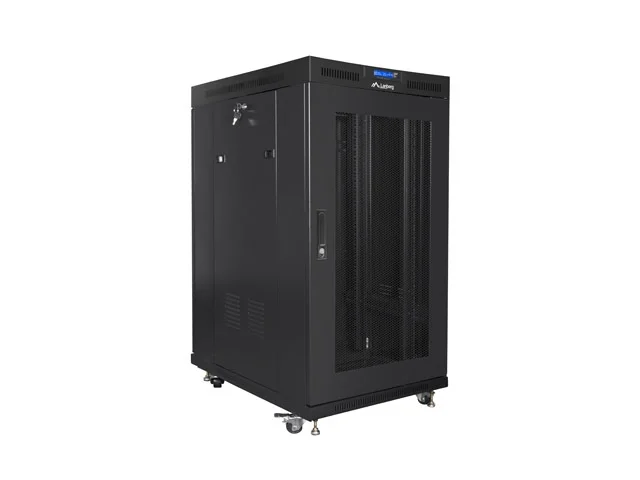 Lanberg rack cabinet 19" free-standing 22U/800x1000 (flat pack) with mesh door lcd black v2