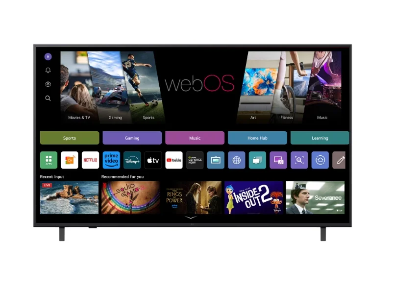 LG 65UA74003LB, 65" 4K UltraHD TV 4K (3840x2160), DVB-T2/C/S2, webOS 25 Smart, ThinQ AI, Alpha 7 AI Processor, WiFi, HDR10 pro, HLG, ALLM/HGiG, 4K Upscaling, AI Sound pro, Multiple View, HDMI eARC, LAN, USB, Bluetooth, Google Cast, 2 Pole Stand, Silver
