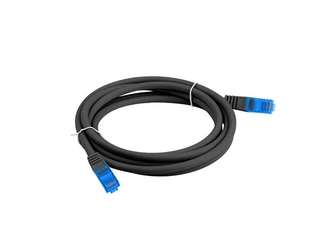 Lanberg patchcord CAT.6a s/ftp lszh cca 1m black fluke passed