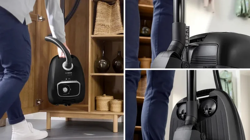Bosch BGB41BA1, SER4 Vacuum cleaner with bag,  Black, 600 W, 75 dB, Hygienic filter, 1 x crevice nozzle, 1 x upholstery nozzle, 1 x universal nozzle
