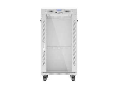 Lanberg rack cabinet 19" free-standing 22U/600x800 (flat pack) with glass door lcd grey v2