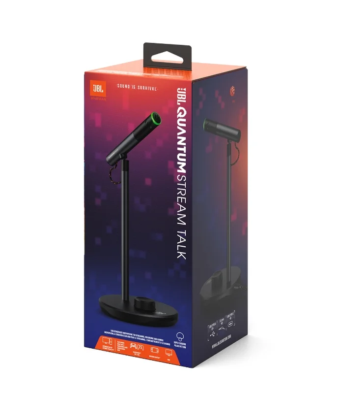 JBL QUANTUM Stream talk - USB condenser microphone for streaming, recording and gaming
