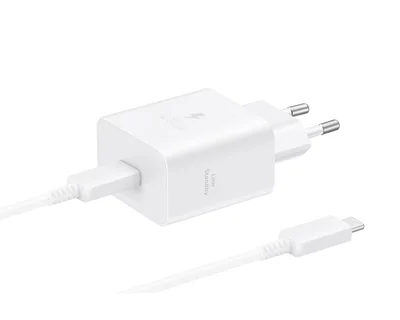 Захранващ адаптер Samsung EP-T4511 45W GaN с USB-C кабел 1.8 м, бял