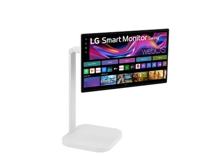 Монитор LG 32U889SA-W 31.5" IPS 4K UHD Touch Smart webOS, HDR10, DCI-P3 95%, 3x USB-C (PD 65W), 2x HDMI, Въртяща се стойка, Бял