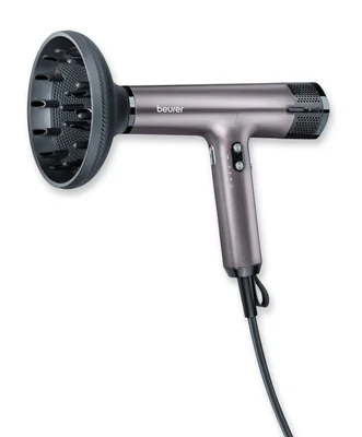 Beurer HC 100 Excellence Hair dryer, ECO technology, lightweight and ergonomic, Slim, magnetic nozzle and diffuser, Ion function, 4 temperature and blower settings, Integrated memory function