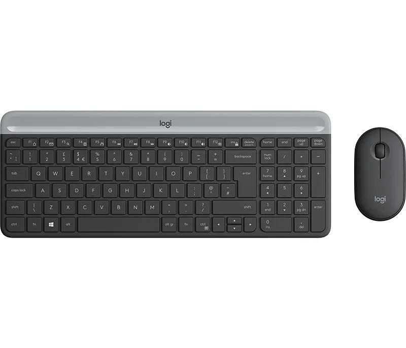 Logitech Slim Wireless Keyboard and Mouse Combo MK470 - GRAPHITE