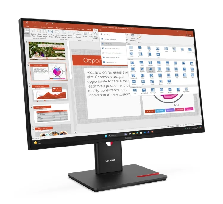Монитор Lenovo ThinkVision T27-40 27" IPS Full HD 120Hz черен