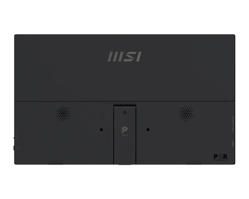 MSI PRO MP165 E6 Portable Monitor, 15.6", 4ms, 60Hz IPS, 1920x1080, EyesErgo, Anti-flicker, Less Blue Light, 250nits AG, 16.7M, 1000:1, 2xType-C(15W), HDMI(2.0b), 2x1W, Tilt, VESA 75, Black, 0.78kg