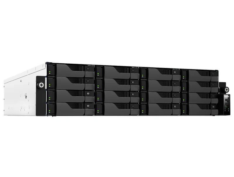 Asustor AS7216RDX, 3U 16-bay NAS, AMD Ryze 7 Pro 7745 Octa-Core 3.8GHz (up to 5.3GHz), 16GB ECC DDR5-4800 UDIMM (Max. 192GB), 12x SATA3 6Gb/s; 3.5"/2.5" HDD/SSD,1x M.2 NVMe slot (PCIe Gen5 x4), 2x GLAN 2x 10GLAN (10G/1G), Redundant 550W, Rail Kit, Black