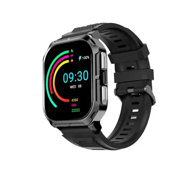 HiFuture Ultra 3 Black, 2.0" IPS, 240x296, Bluetooth Call, IP68 Waterproof, 24/7 True Heart Rate & Blood Oxygen Sensor, Up to 7 days daily use, 100+ Sports Mode