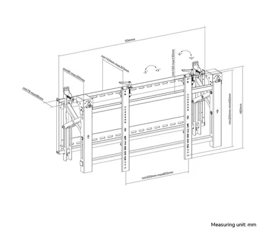 Стойка за видеостена Neomounts 32"-75" pop-out, до 70 кг