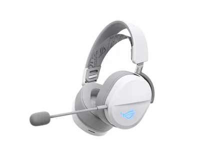 Геймърски слушалки ASUS A501ROGPELTA/WHT бял, безжични, USB Type-C, с микрофон