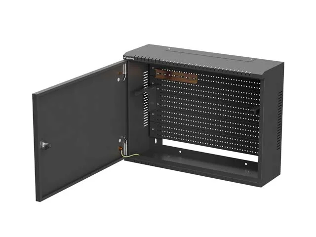 Комуникационен шкаф LANBERG – TPR 10" & 19", 3U, 560x420x180 mm, черен