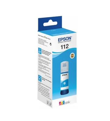 Мастило EPSON 112 EcoTank Cyan (пигментно, 70ml)