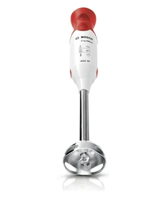 Блендер Bosch MSM64110, 450W, бял/червен, включена прозрачна кана