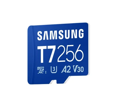 Micro SD карта Samsung 256GB T7, UHS-I, до 170MB/s, Class 10, U3, V30, A2