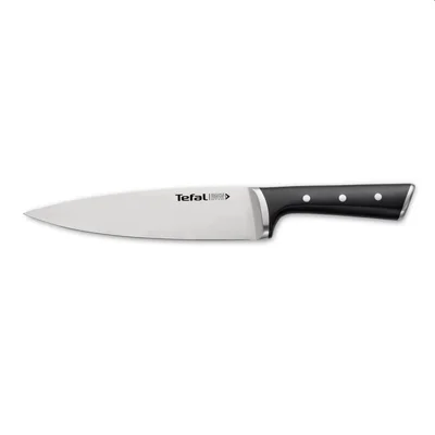 Готварски нож Tefal Ingenio Ice Force K2320214, 20 см, неръждаема стомана, черна дръжка