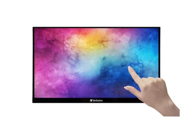 Монитор Verbatim PMT-14 14" Full HD IPS сензорен, метален корпус