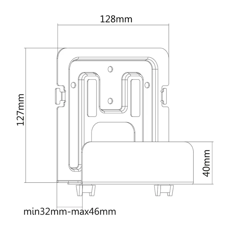 Neomounts Universal Mediabox Mount 32-46 mm. depth (also suited for Apple TV)