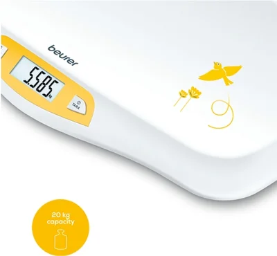 Бебешка везна Beurer BY 80, 20 кг, LCD дисплей, функция задържане