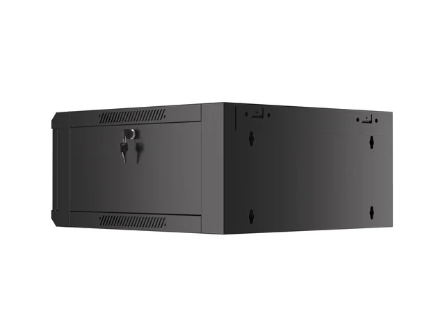 Lanberg rack cabinet 19" wall-mounted 4U 600 fast assembly (flat pack) black
