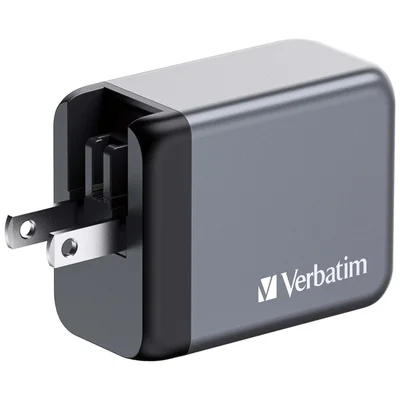 Verbatim GNC-65 GaN Charger 3 Port 65W USB A/C (EU/UK/US)