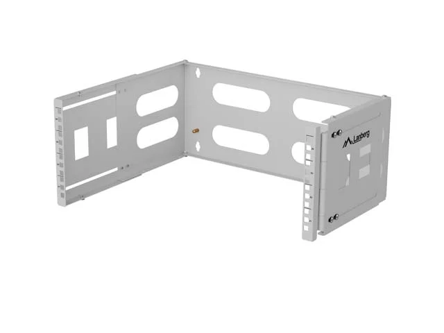 Сгъбаща се скоба за стена Lanberg 19" 4U, сива