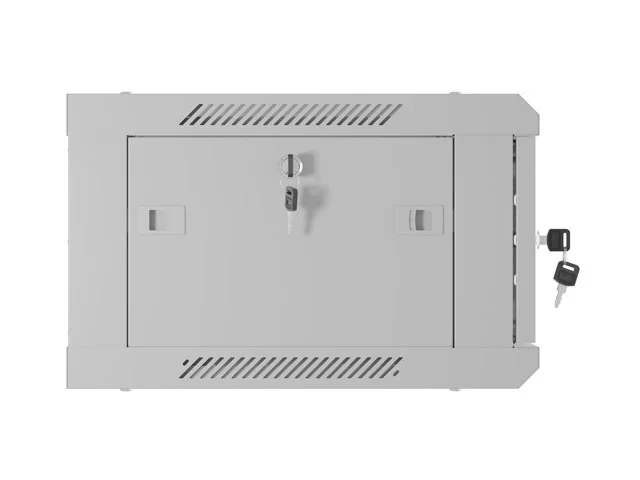 Lanberg rack cabinet 19" wall-mount 4U/600x450 with perforated door grey (flat pack)