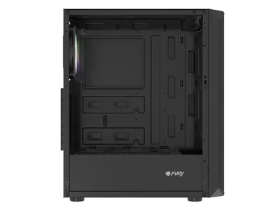 Кутия за компютър FURY Shobo SH4 RGB Middle Tower, прозорец, черен