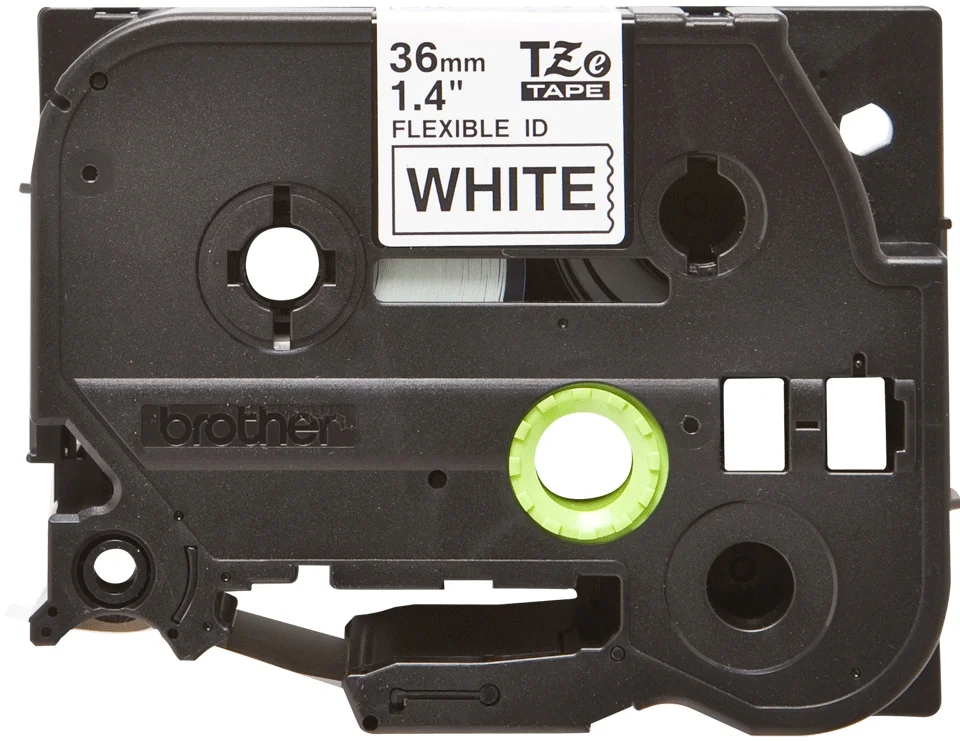 Brother TZe-FX261 Labelling Tape Cassette, Black on White Flexible-ID, 36mm wide