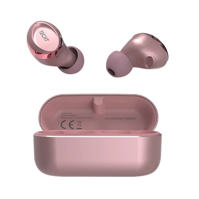 HiFuture Yacht Rose Gold, High-end Metal TWS Earbuds, 5+15hours Play time, Premium Metallic Charge Case,  DynaBoost Bass Technology Inside, Bluetooth 5.3, IPX, Comfort Fit